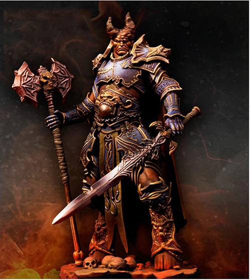 

1/24 75mm ancient warrior stand with sword toy Resin Model Miniature Kit unassembly Unpainted