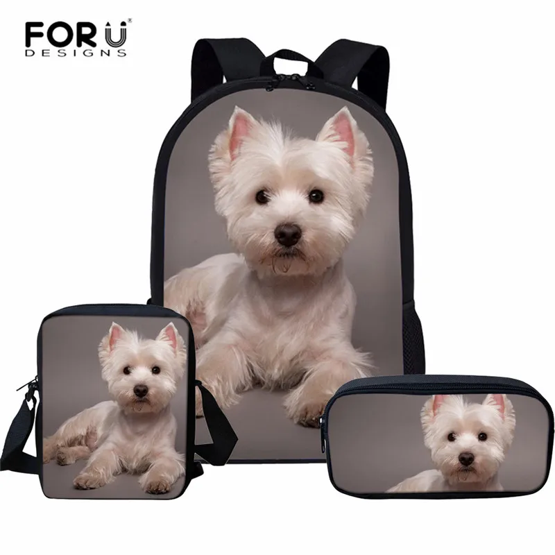 Z3666CEK FORUDESIGNS/Школьный Рюкзак для начальной школы, 3D милый рюкзак с принтом в виде уток для подростков, девочек, мальчиков, животных, собак, большие школьные сумки - Цвет: Z3666CEK