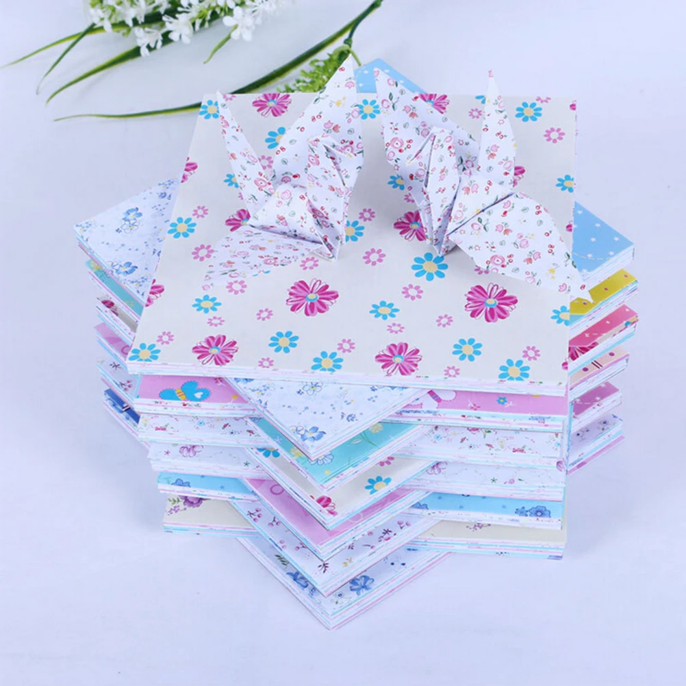 Красивый цветочный квадратный оригами складывающийся японский счастливый