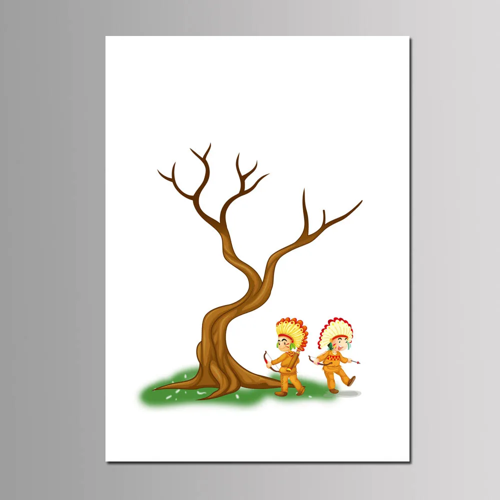 TW-14 Это Твинс дерево с отпечатками пальцев гость книга для мальчиков и девочек Крещение дети события ребенок душ день рождения пользу DIY живопись 40*60 см - Цвет: TW-14