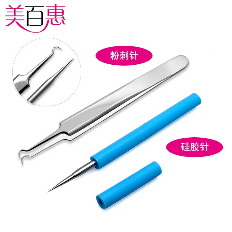 2 шт./компл. ячеистая папка из нержавеющей стали иглы для удаления угрей Comedone Extractor