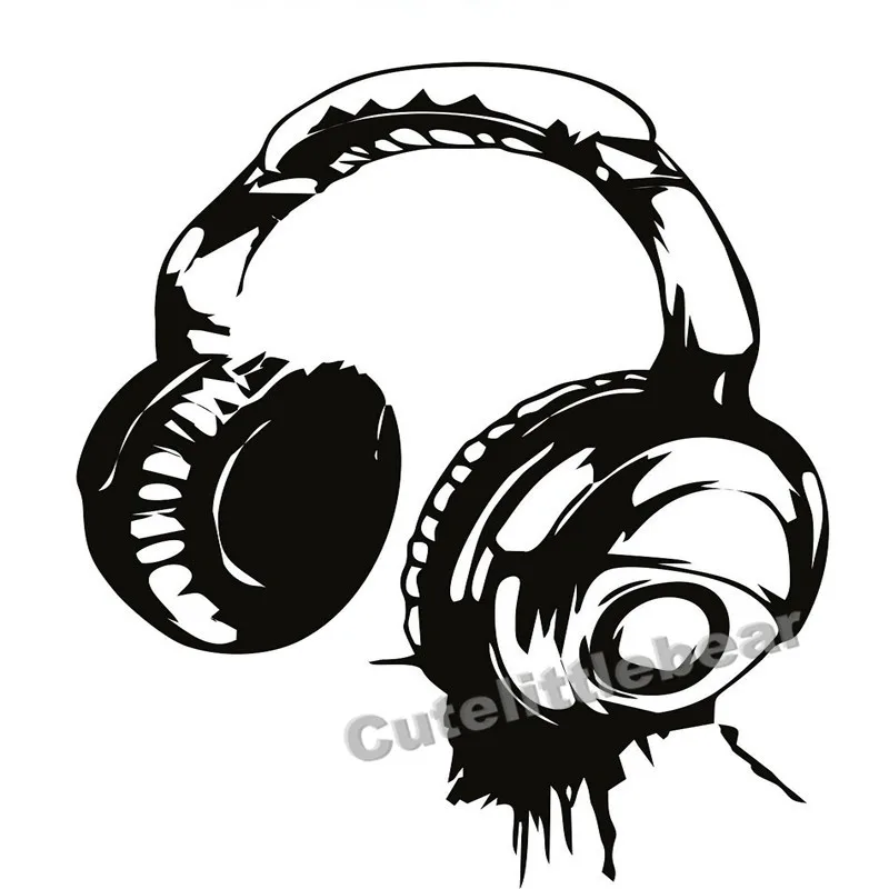 Наушники музыка DJ наклейки на стену для дизайна ногтей Наклейка доступны в
