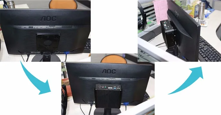 Topton Мини ПК Windows 10 Intel V7 N3160 Безвентиляторный Barebone Мини компьютер 2 Lan HDMI 4K HTPC ТВ коробка нано промышленный Мини ПК VESA