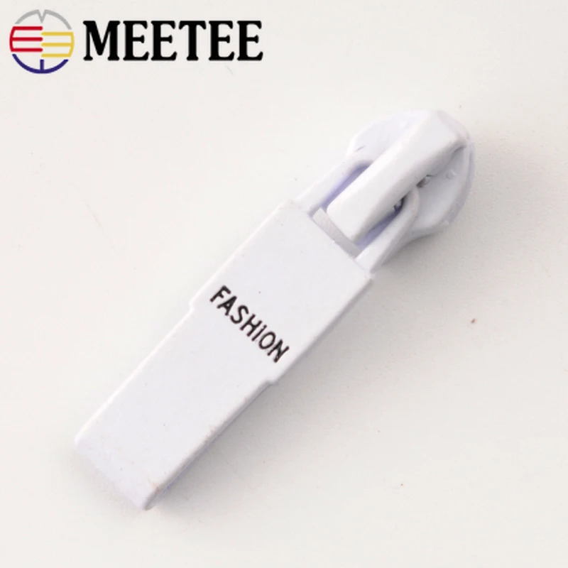 Meetee 10 шт. 5# Анти-загрузка молнии ползунки для водонепроницаемой обратной установки для невидимой сумки куртка нейлоновая Катушка застежка-молния Съемник