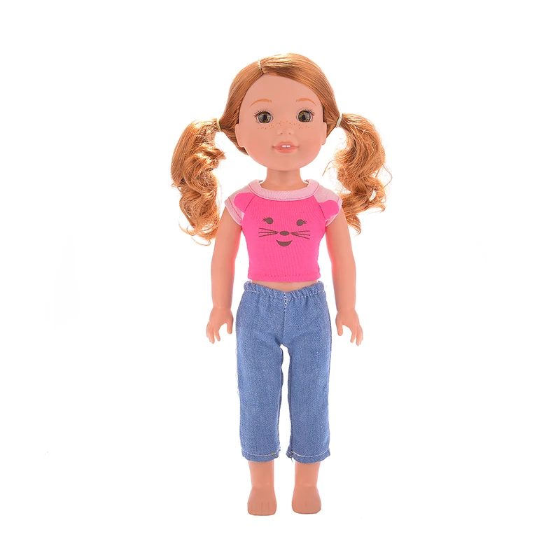 Fleta/Новинка одежда красного цвета с рисунком котенка синие джинсовые костюмы