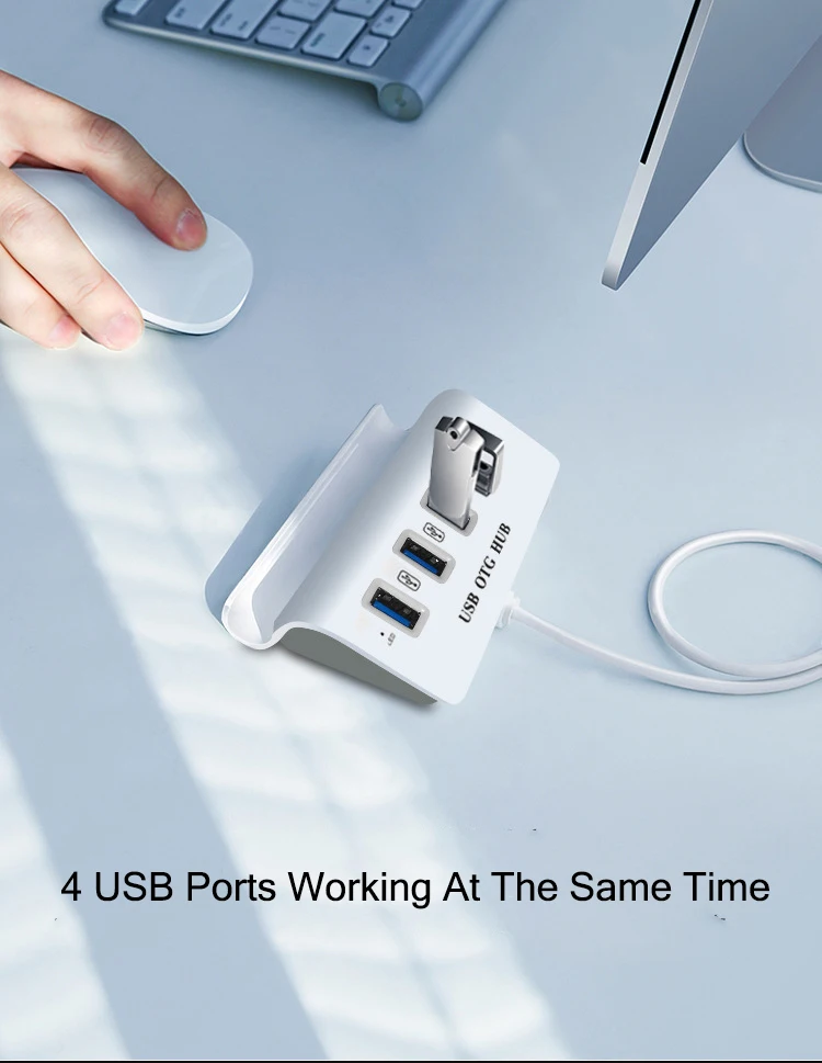 4-портовый USB 2,0 Micro комбинированный концентратор USB OTG адаптер дополнительное по не требуется ABS держатель телефона Мульти USB разветвитель для планшетных компьютеров все-в-1 предмет