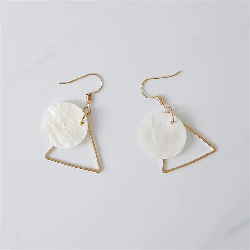 Современные женские серьги 2020 полые геометрические треугольные корейские