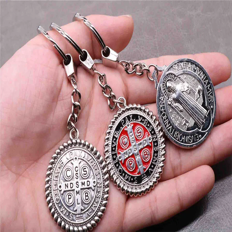 Цепочка для ключей в виде Святого Бена религиозный Автомобильный держатель
