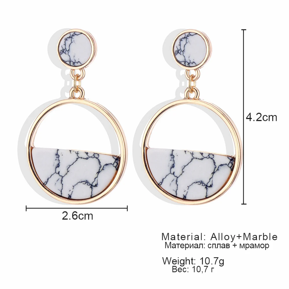 Модные Простые геометрические круглые серьги гвоздики ручной работы черные