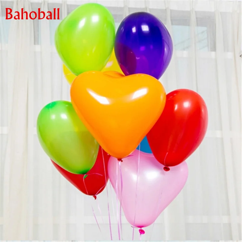 

100pcs/lot 12inch Romantic Love Heart Latex Helium Balloons Valentines Day Globos Wedding Decoration Happy Birthday Party Ballon