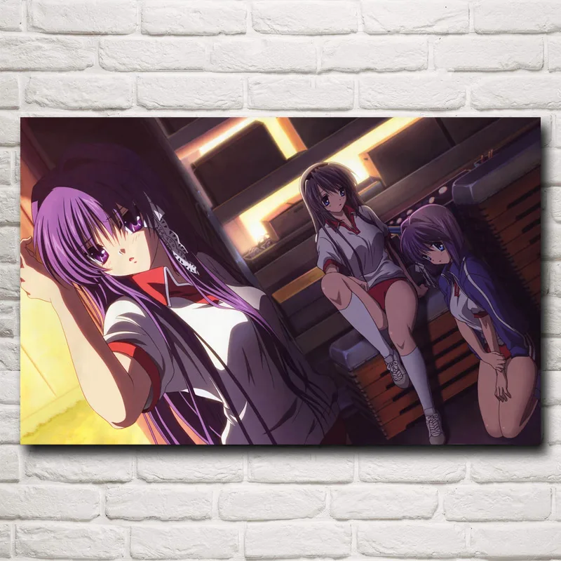FOOCAME Clannad японское аниме искусство Шелковые Плакаты и принты Живопись Домашний декор настенные картины для гостиной 12x19 22x35 дюймов - Цвет: 017