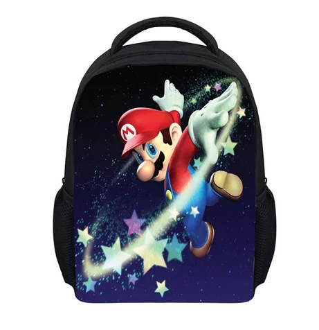 mario 9 13 дюймов мультфильм Марио Соник дети рюкзак в детский сад школьная сумка детская печать рюкзаки для девочек и мальчиков Mochila - Цвет: mario 9