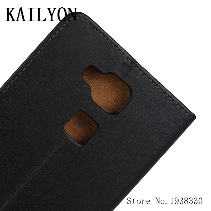 KAILYON For Huawei Mate7 Case Original Genuine Leather Ascend Mate 7 Phone Cover Flip Wallet Stand Bags With Car |