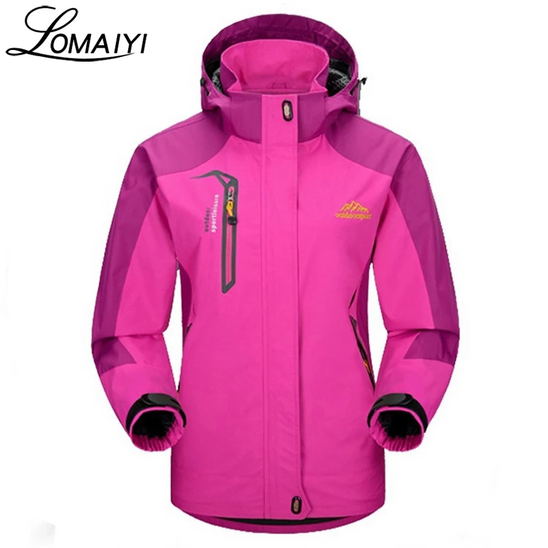 

LOMAIYI размера плюс 4XL куртка с капюшоном Женская осенне-зимняя теплая водонепроницаемая куртка Женская ветровка женские зимние куртки, AW119