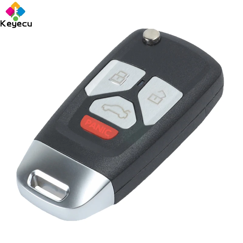KEYECU Модернизированный дистанционный Автомобильный ключ с 3 1/4 кнопками и 433 МГц ID46