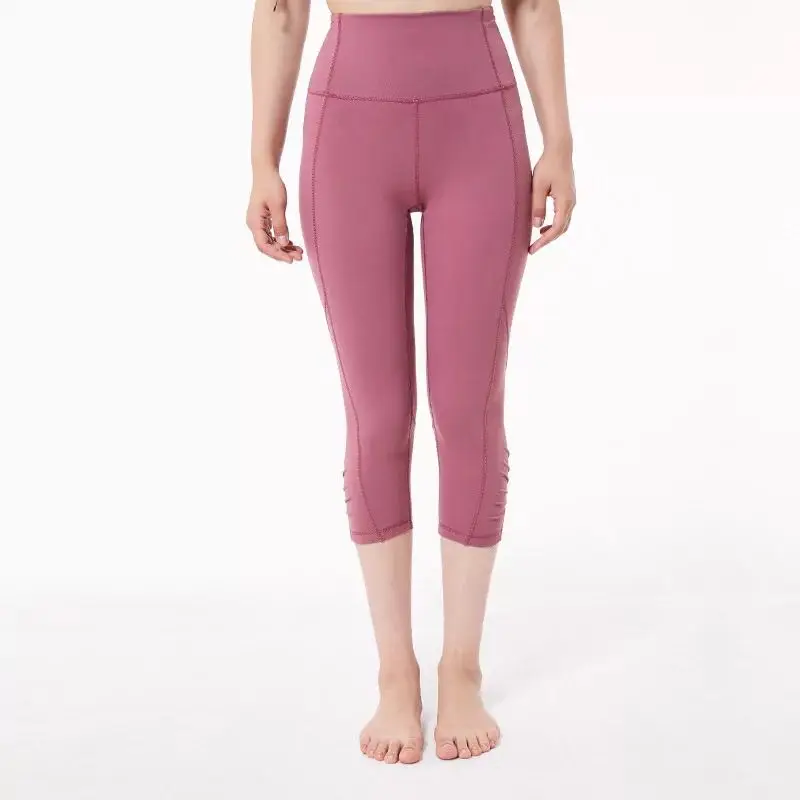 

Zhuohe Women's Sports Pants Highwaist Capri Pants Green Yoga Leggings Flexibly Gym Fitness Calf-Length Tight Fit Workout Running