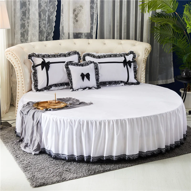 Новинка 2019 хлопковое кружевное покрывало с круглым покрытием простыня наволочки