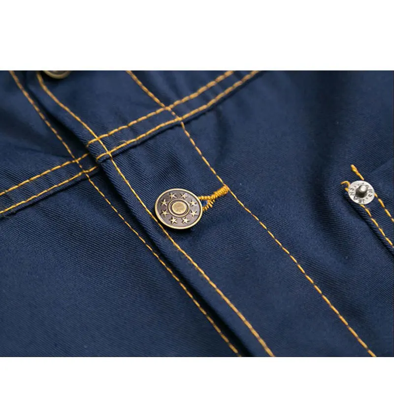 Мужская повседневная куртка однотонная с отложным воротником и длинными