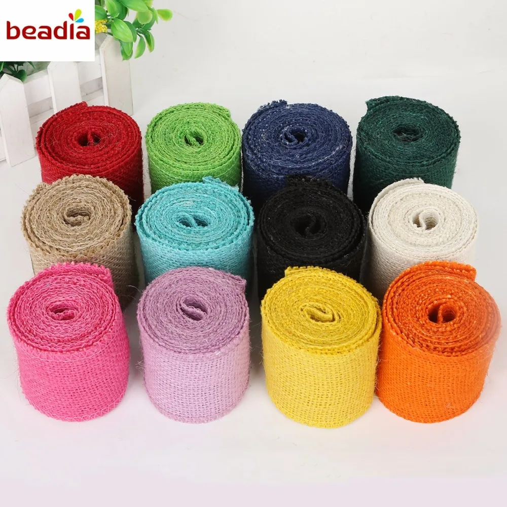 2 м/рулон лента из натурального джута 6 см 12 цветов|burlap string|ribbon ribbonribbon natural |