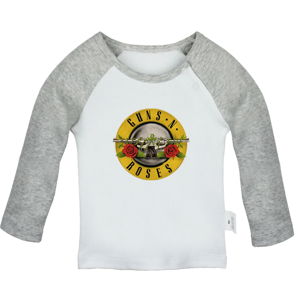 Guns N' Roses Rock Band/футболки для новорожденных с надписью Happy Halloween Черная летучая