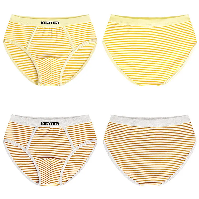 Трусы боксеры для мальчиков 4 шт./лот нижнее белье в полоску детские шорты мягкие
