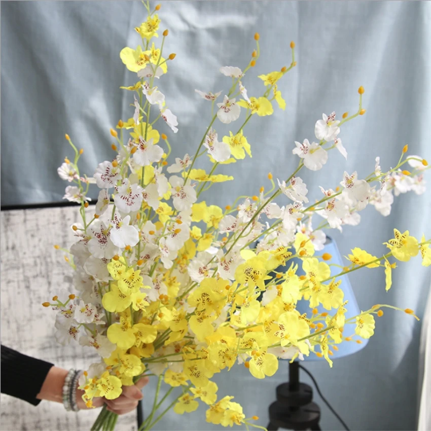 artificial flowers flores artificiales fake plastic flower wedding home decoration kwiaty sztuczne dried orchid | Дом и сад