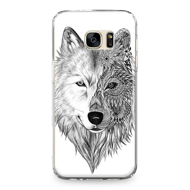 Волк собака Телефонные Чехлы для Samsung Galaxy S4 S5 мини S6 S7 Edge Plus S8 Note 4 5 Grand Prime силикон ТПУ чехол для телефона Para Coque
