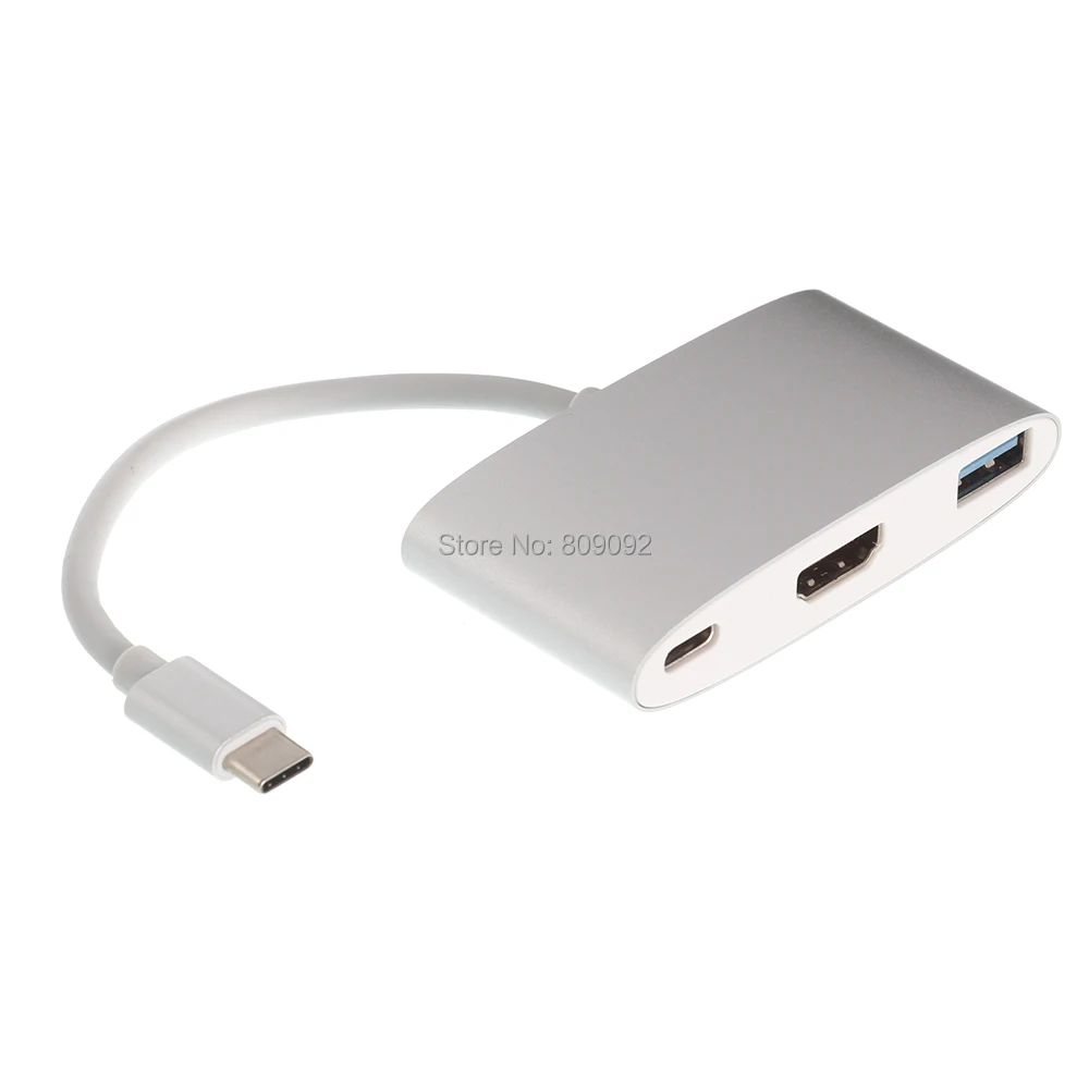 High quality Type C USB 3.1 Male to USB-C 4K HDMI USB3.0 Adapter cable 3 in 1 Hub For Apple Macbook | Компьютеры и офис