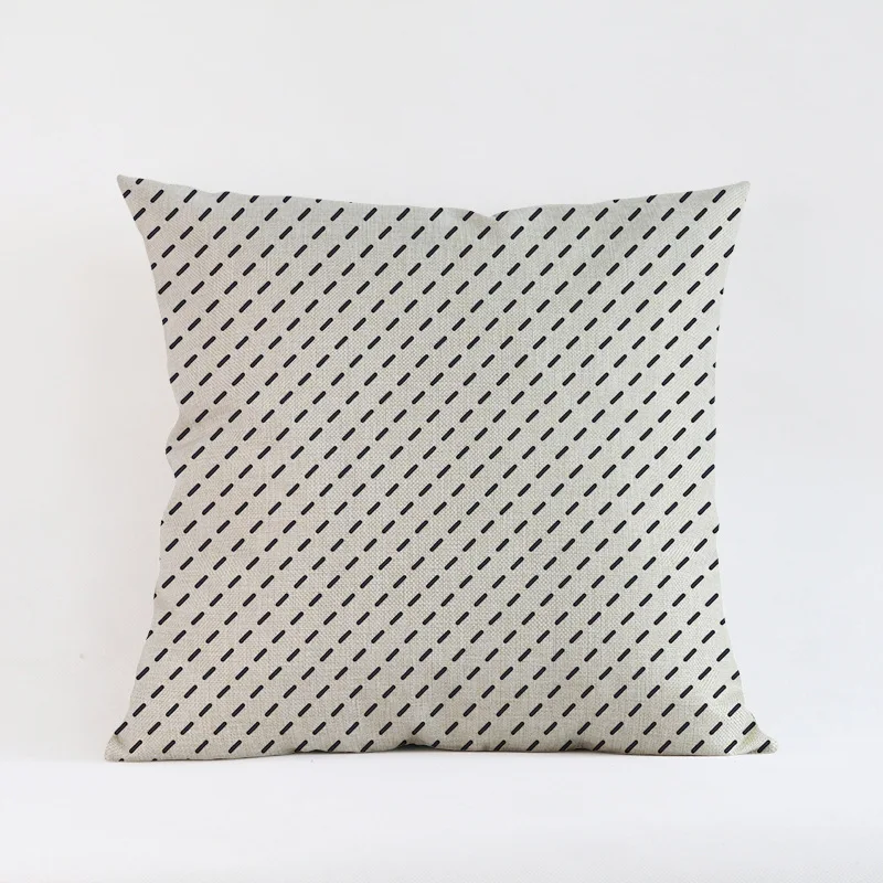 Креативная простая черно-серая полоска с узором для дивана автомобиля кофейни