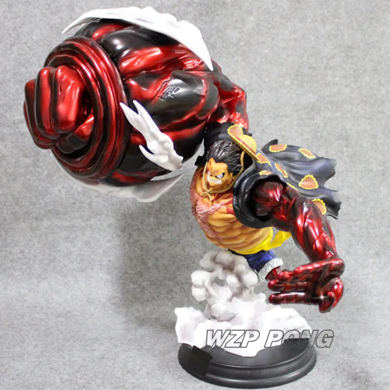 40cm One Piece Monkey D Luffy Gear 4 Bound Man Statue Dolls Toys Resin Snake Form Action Figure Collectible Toy