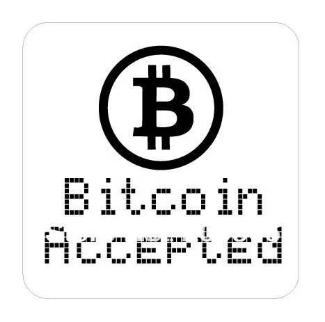 8000pcs/lot  3x3cm BITCOIN ACCEPTED HERE Self-adhesive label sticker Item no.FS06 Free shipping