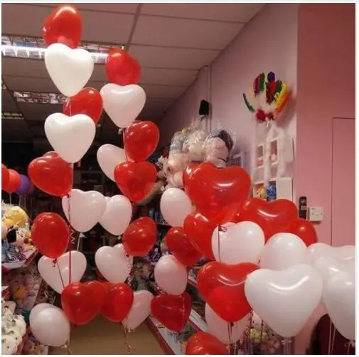 100Pc красный розовый шар 10 дюймов любовь латексные воздушные шары сердце