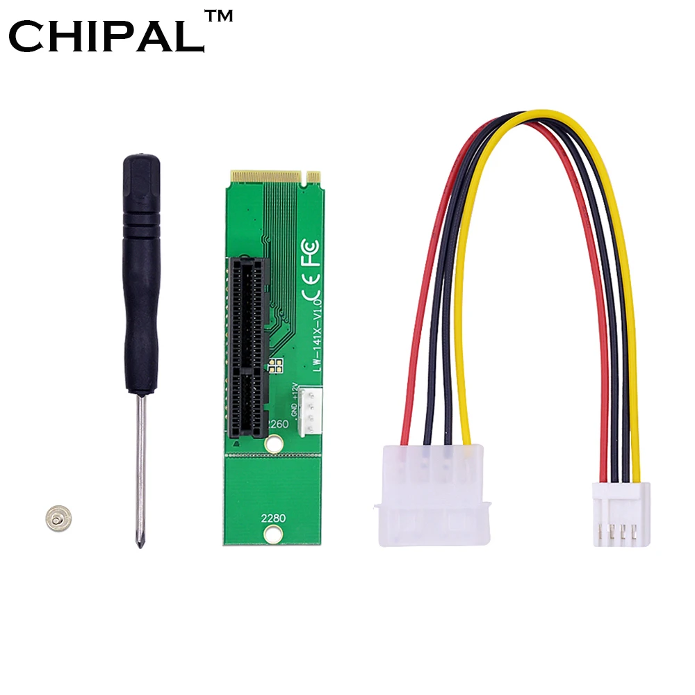CHIPAL высокое качество NGFF M.2 к PCI E 4x 1x слот Райзер адаптер карты M2 PCIE X4 X1 конвертер