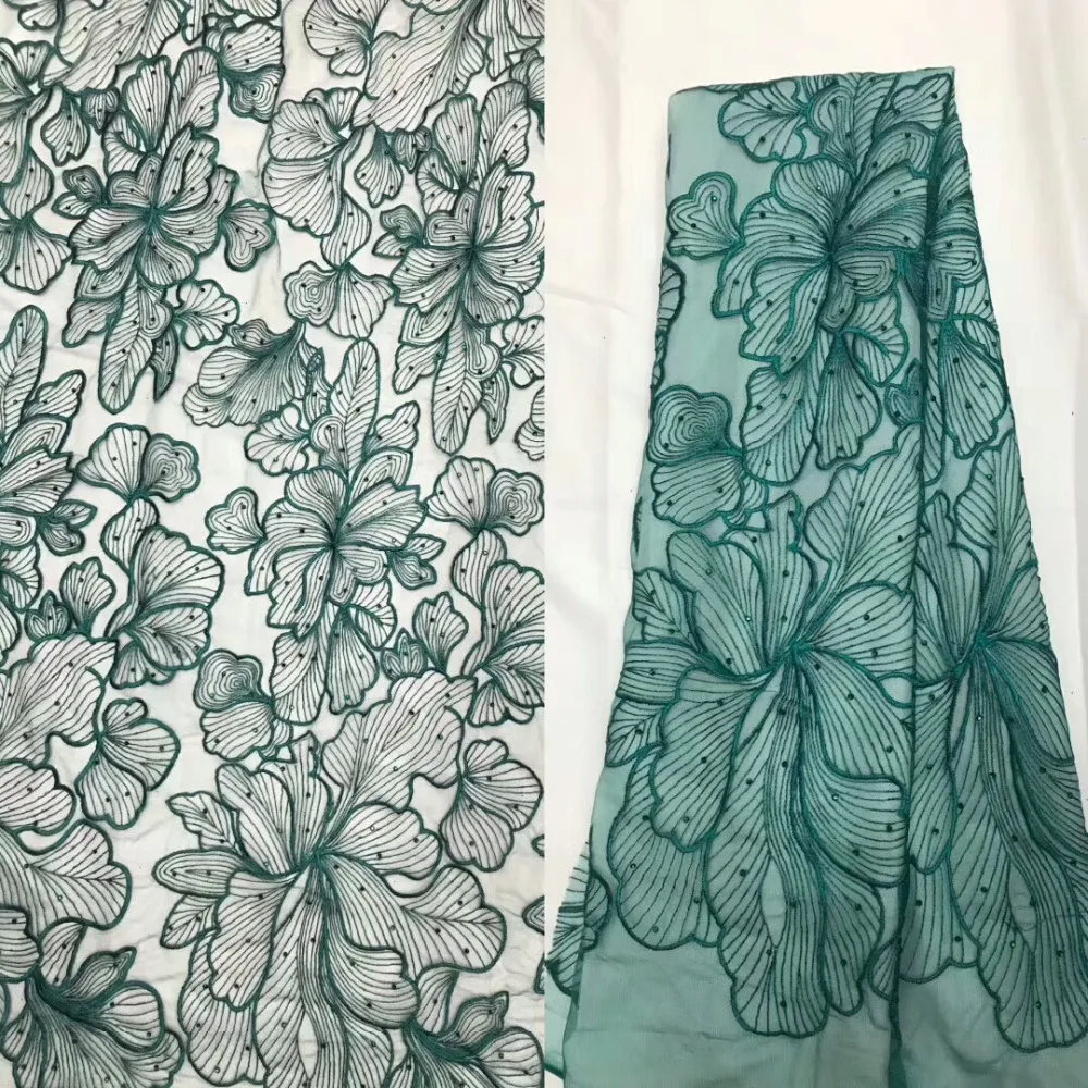 Африканский тюль Кружево Ткань 2017 французский высокое качество с Камни в