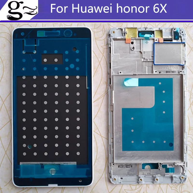 Для HUAWEI HONOR 6X 6 X Корпус Передняя средняя рамка ободок/Чехол пластина чехол для с 3M