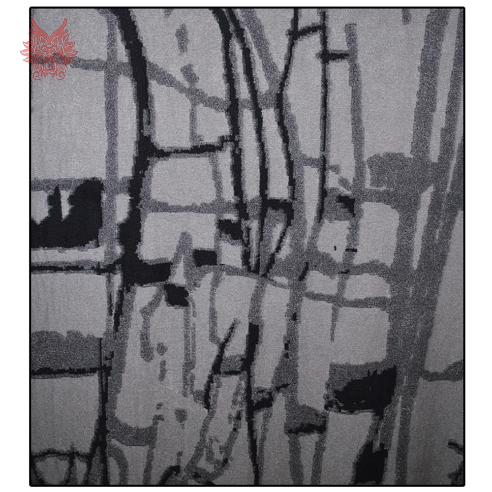 Серый геометрический жаккард кашемировая шерстяная ткань для пальто платье