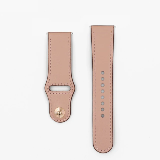 Розовый Новые кожаные часы ремешок для Xiaomi Huami Amazfit PACE Смарт часы замена 22 мм ремешок кожаный браслет; унисекс - Цвет: Розовый