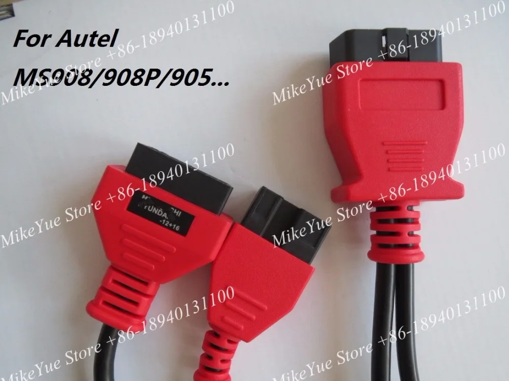 Адаптеры для Autel MITSUBISHI HYUNDAI 12 + 16 Pins MaxiSys Pro MS906 MS906BT MS906TS MS908S Mini MaxiCOM MK908P OBD I|autel maxisys