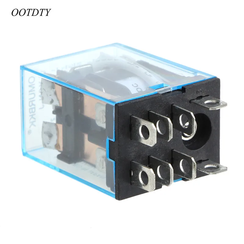 OOTDTY MY4NJ LY2NJ MY2NJ промежуточное реле MY4N J AC 220V DC 12V 10A 8 Pin с основанием|Реле| |