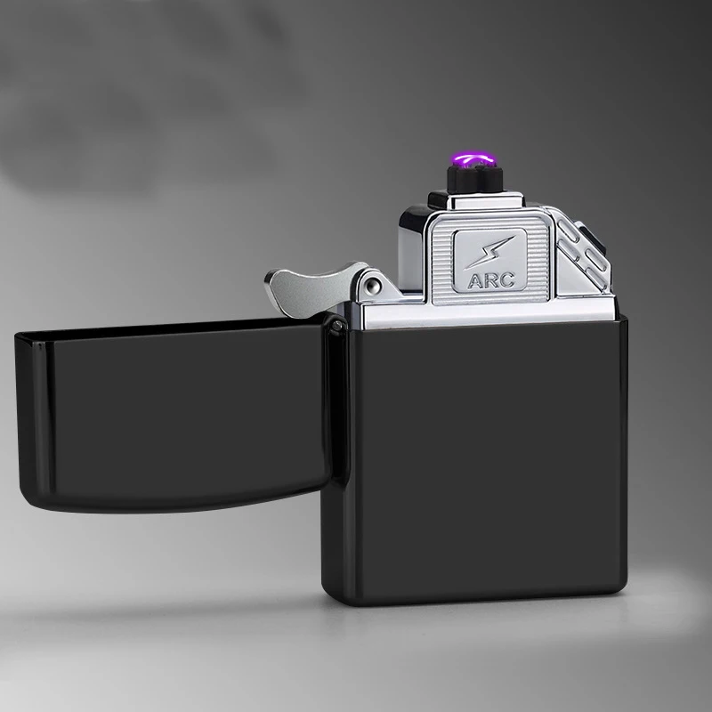 Новинка, высокое качество, двухдуговая плазменная зажигалка, USB ветрозащитные, импульсные металлические зажигалки для электронных сигарет, подарки