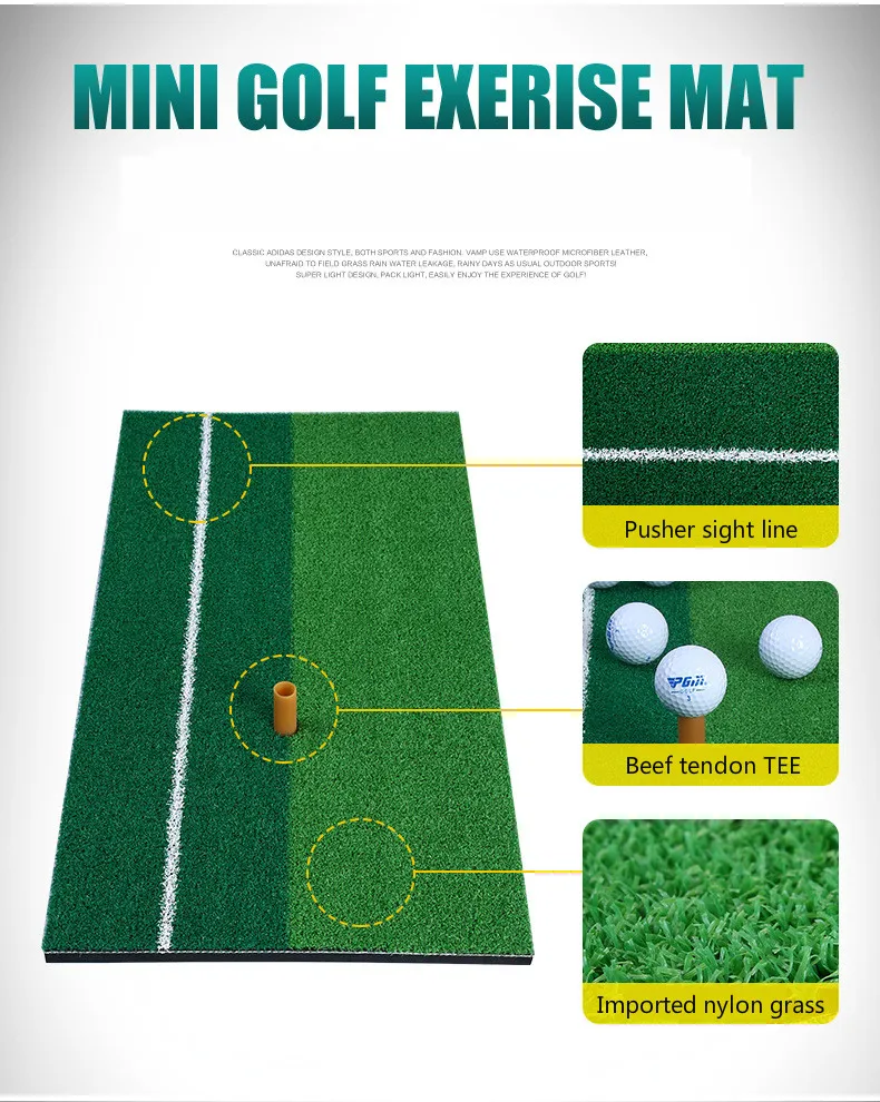 

Golf training aids Manufacturer PGM genuine Golf practice mat pad indoor personal exercise mat swing ball mat with whiteline