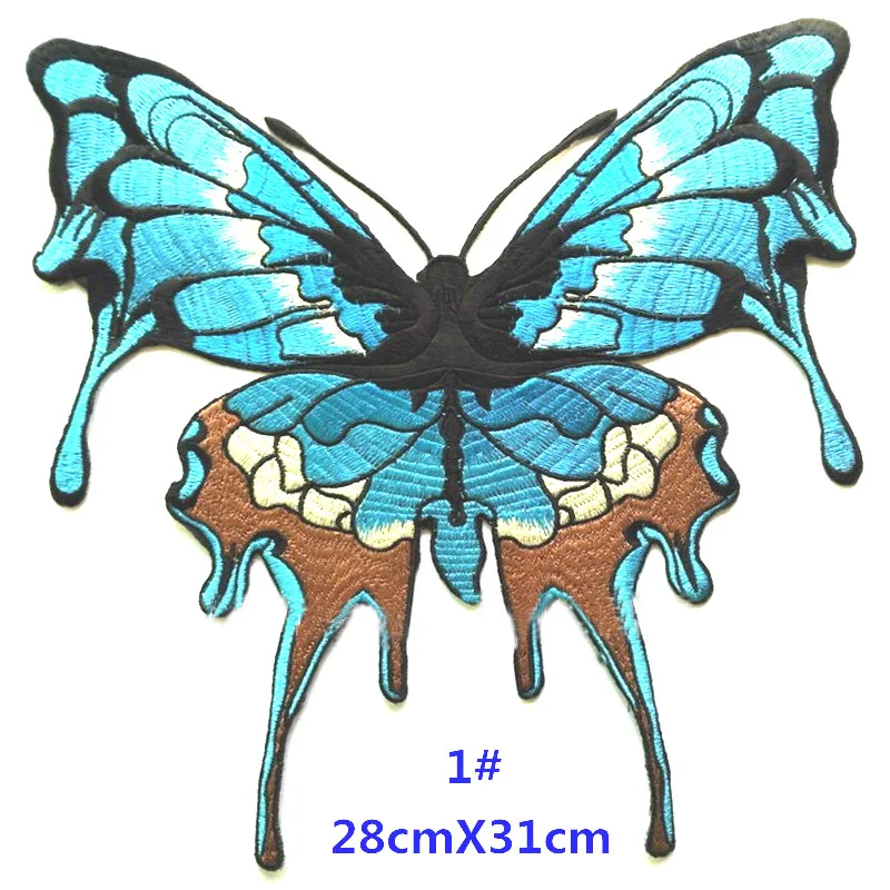 Большой патч бабочка вышитые патчи железо для одежды пришитые футболки модный