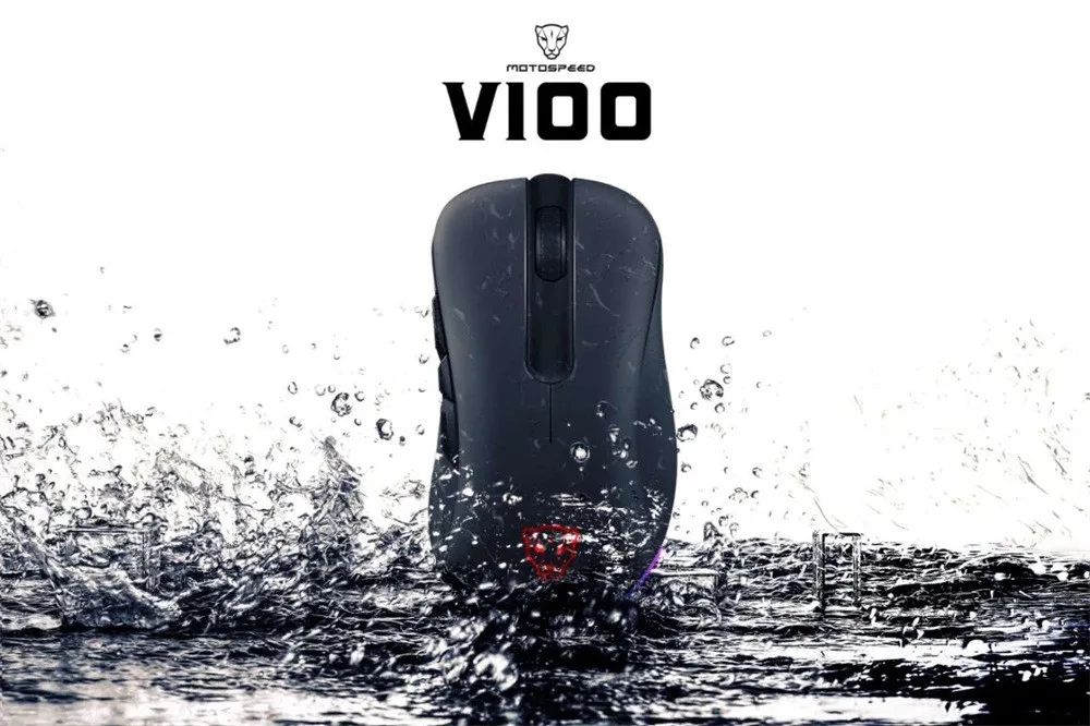 Motospeed новая V100 Проводная игровая мышь черная опция подсветка 6200 dpi профессиональная для переключения RGB Esport игровая мышь