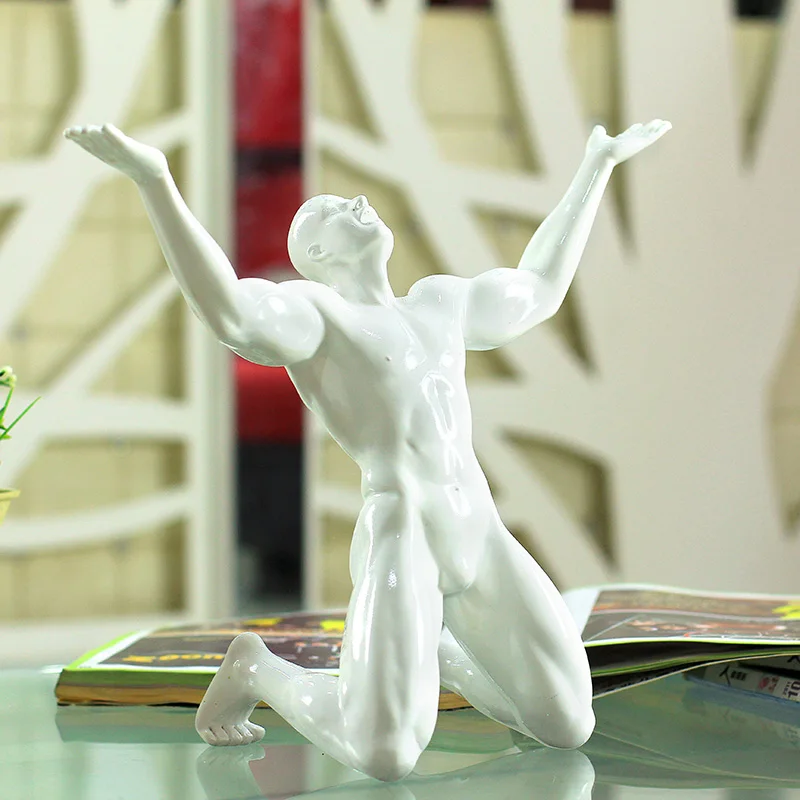 Современные домашние декоры голый человек Кричащие фигурки украшения