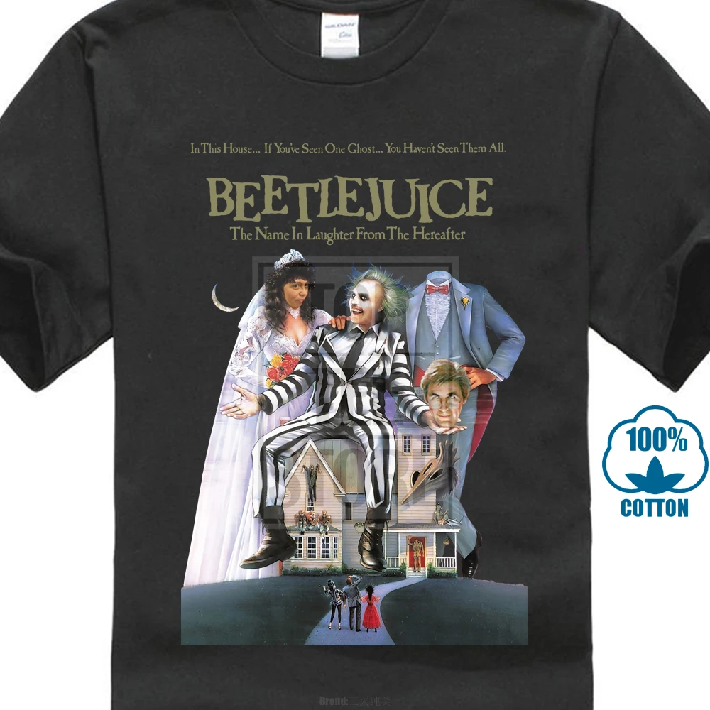 Футболка с постером из фильма Beetlejuice все размеры от S до 4Xl|t shirt|shirt tshirt t shirt |