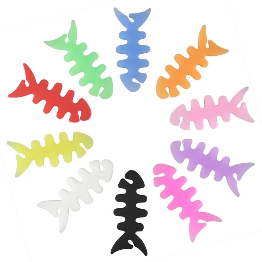 

good quality Fish Bone style Earphone Cable holder Winder Organizer For MP4 MP3 iPhone charger date cable free shipping 500pcs