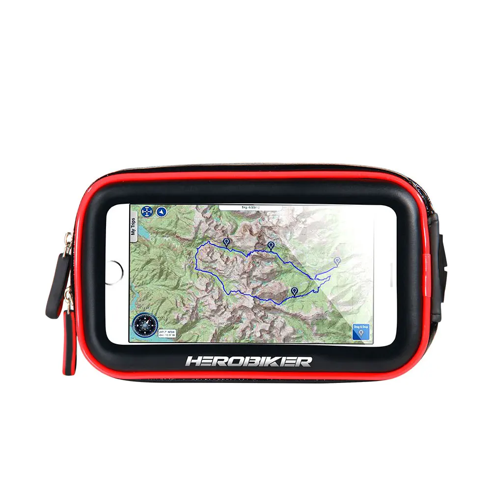 herobiker mobile phone holder motorcycle bike mount bracket stand holder for phone waterproof case bag for iphone 67 samsung free global shipping