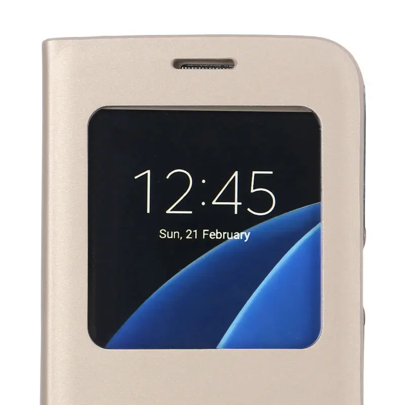 S-GUARD S7 чехол для samsung Galaxy край микросхема Кожаный чехол-книжка функция
