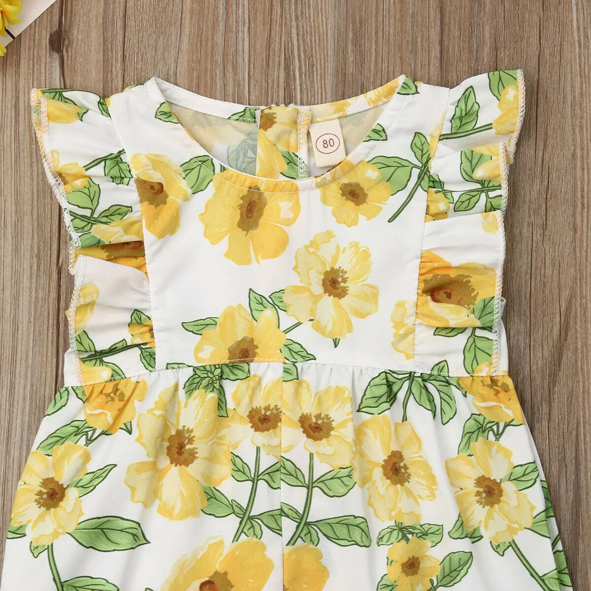 Fashion Kids Baby Girls Floral Flower Ruffle Short Romper Bodysuit Jumpsuit Outfits Sunsuit Clothes | Детская одежда и обувь