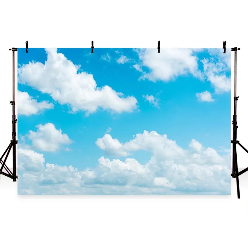 Бесшовный Виниловый фон для фотосъемки новорожденных с изображением голубого